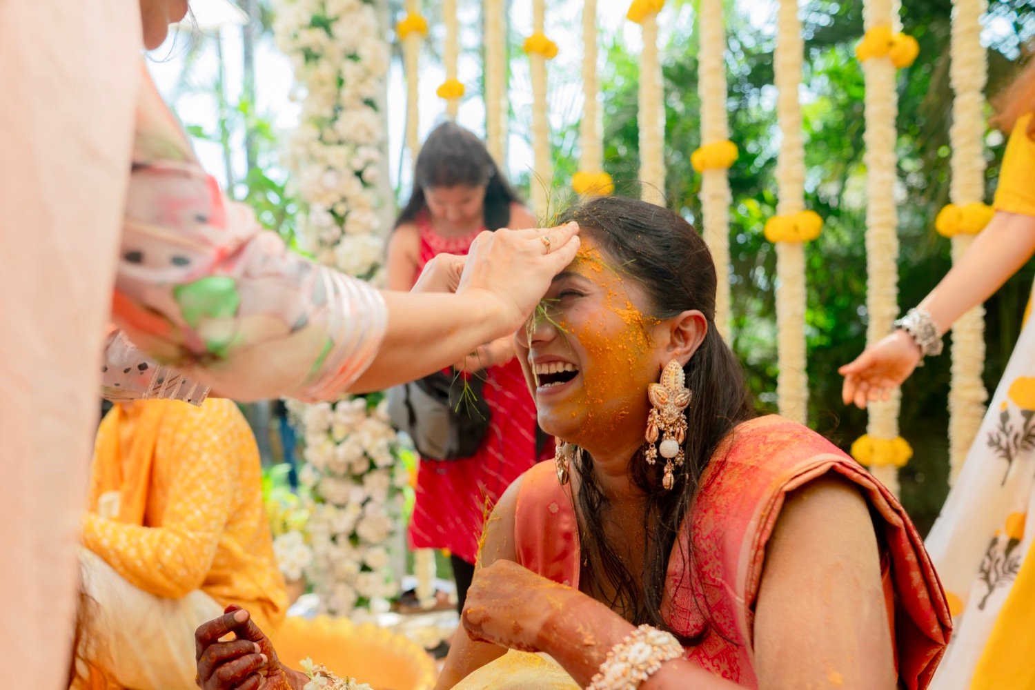Himanshi and Christopher — the haldi ceremony