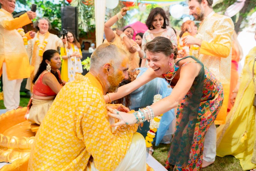 Himanshi and Christopher — the haldi ceremony