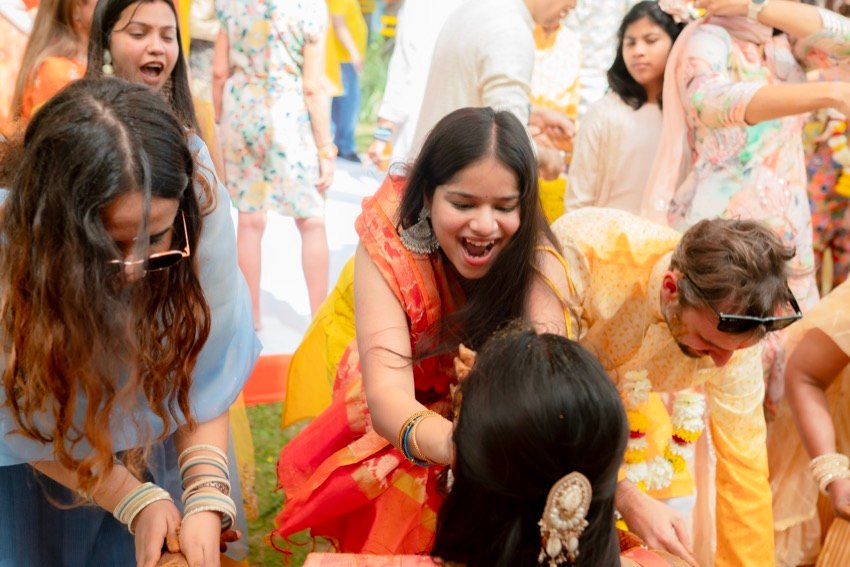 Himanshi and Christopher — the haldi ceremony