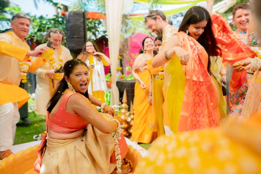 Himanshi and Christopher — the haldi ceremony