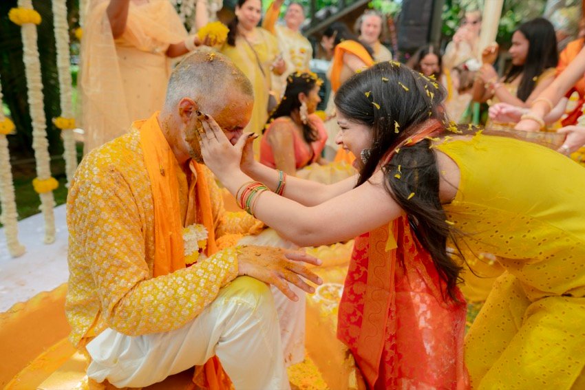 Himanshi and Christopher — the haldi ceremony