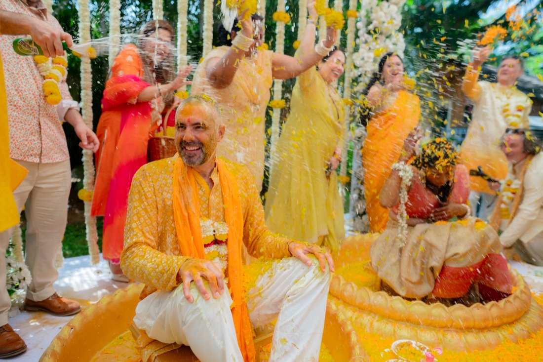 Himanshi and Christopher — the haldi ceremony