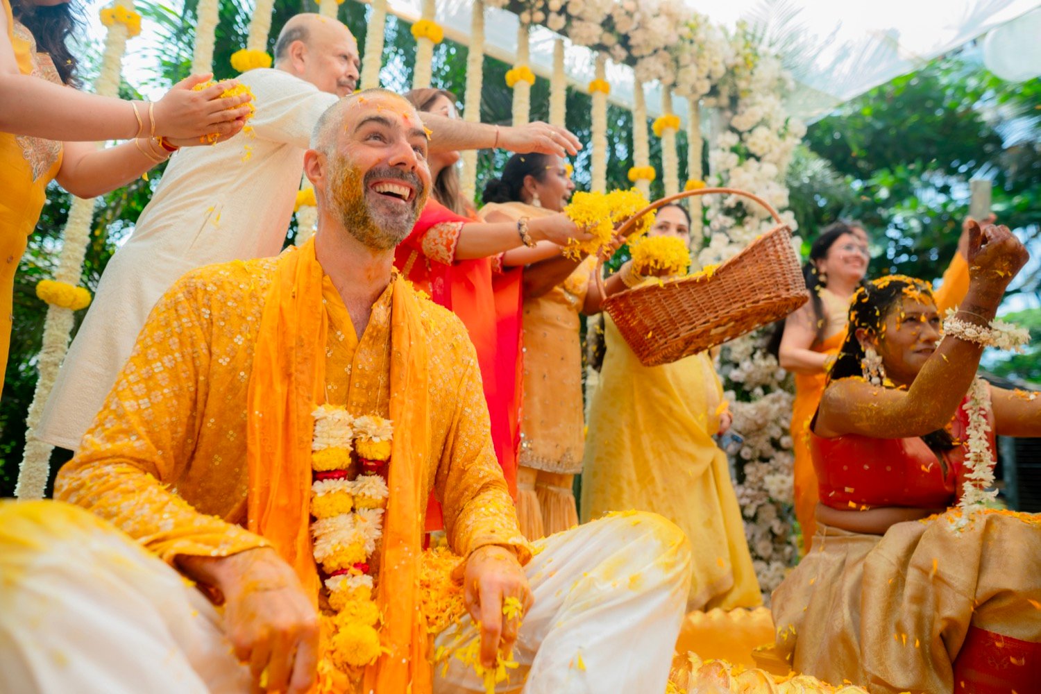 Himanshi and Christopher — the haldi ceremony