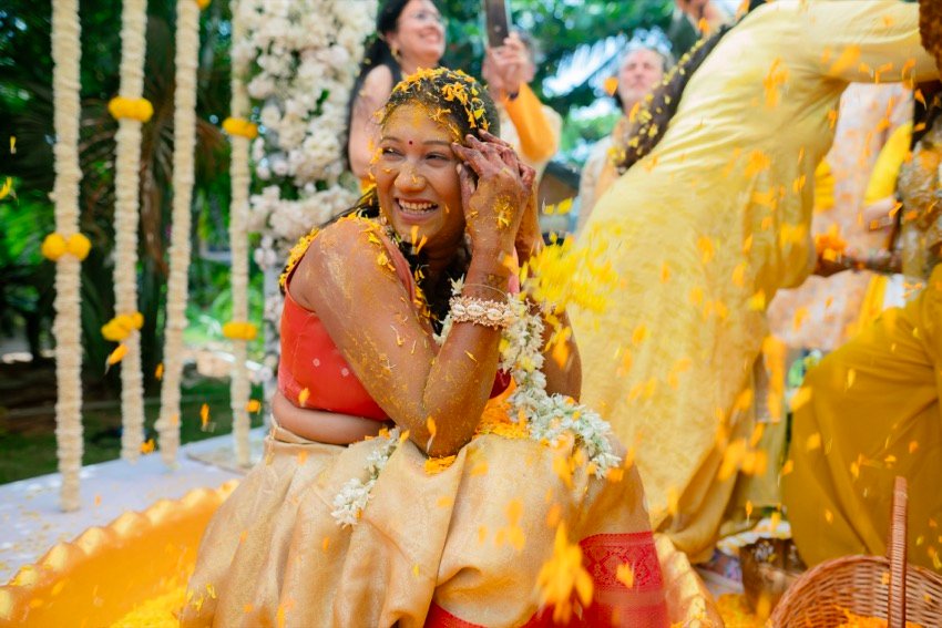 Himanshi and Christopher — the haldi ceremony