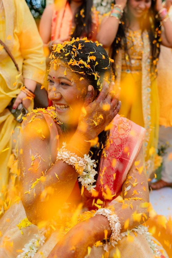 Himanshi and Christopher — the haldi ceremony