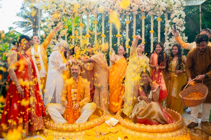 Himanshi and Christopher — the haldi ceremony