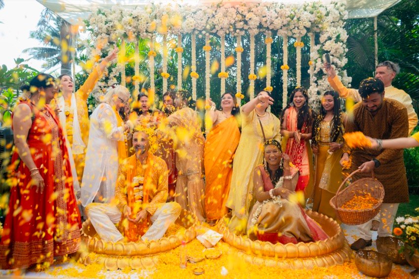 Himanshi and Christopher — the haldi ceremony
