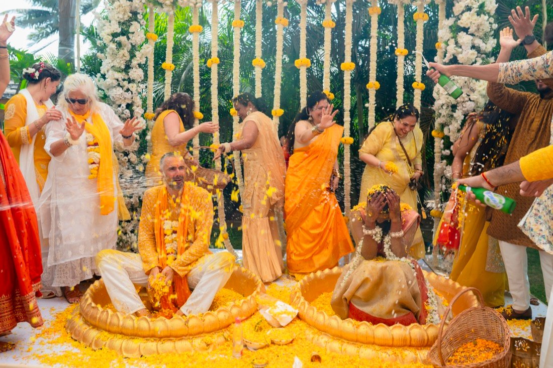 Himanshi and Christopher — the haldi ceremony