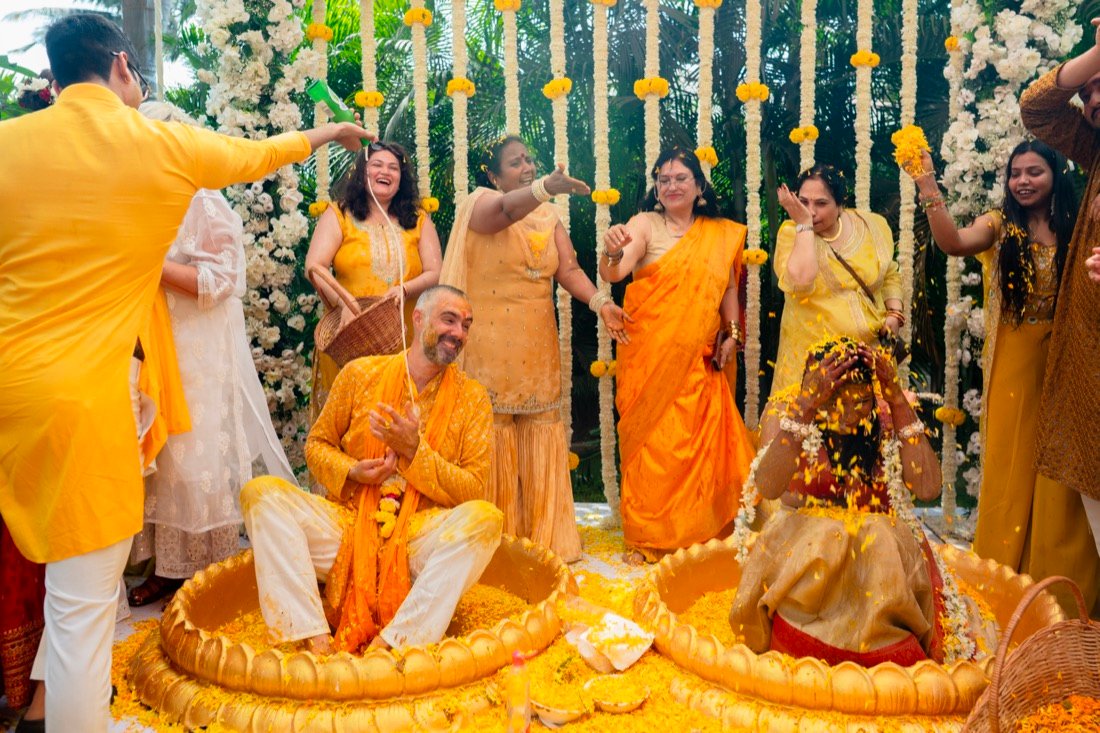 Himanshi and Christopher — the haldi ceremony