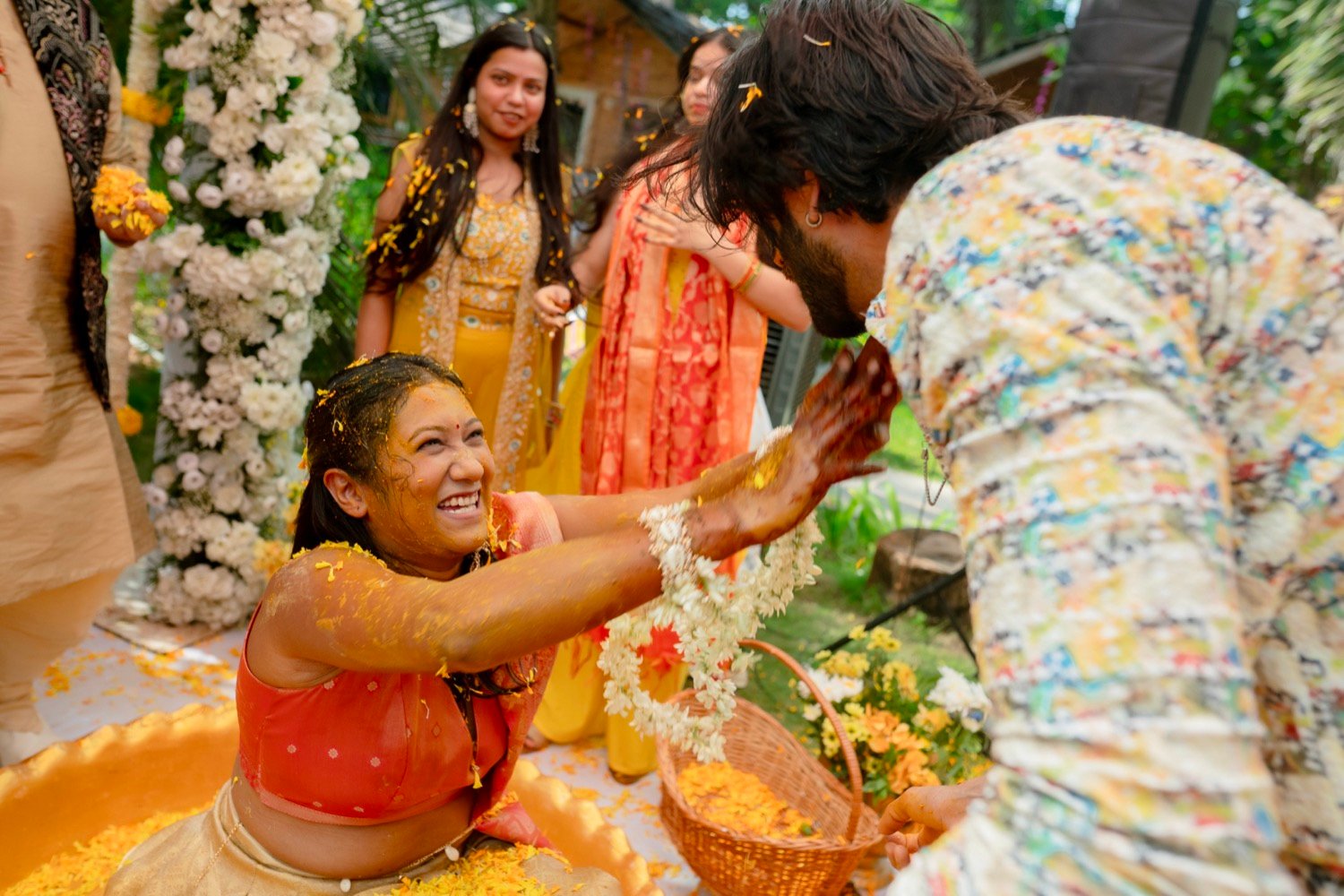 Himanshi and Christopher — the haldi ceremony
