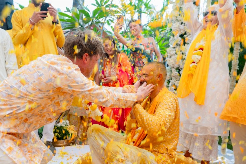 Himanshi and Christopher — the haldi ceremony