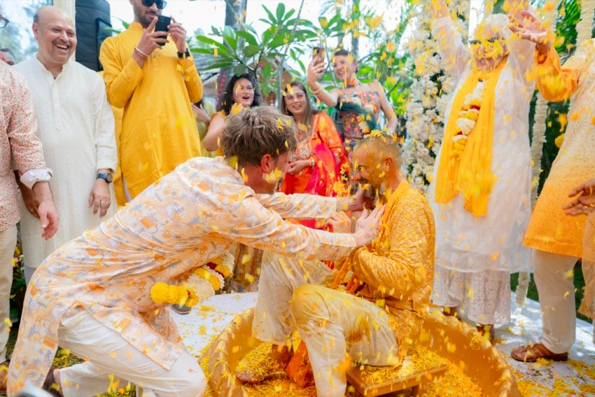 Himanshi and Christopher — the haldi ceremony