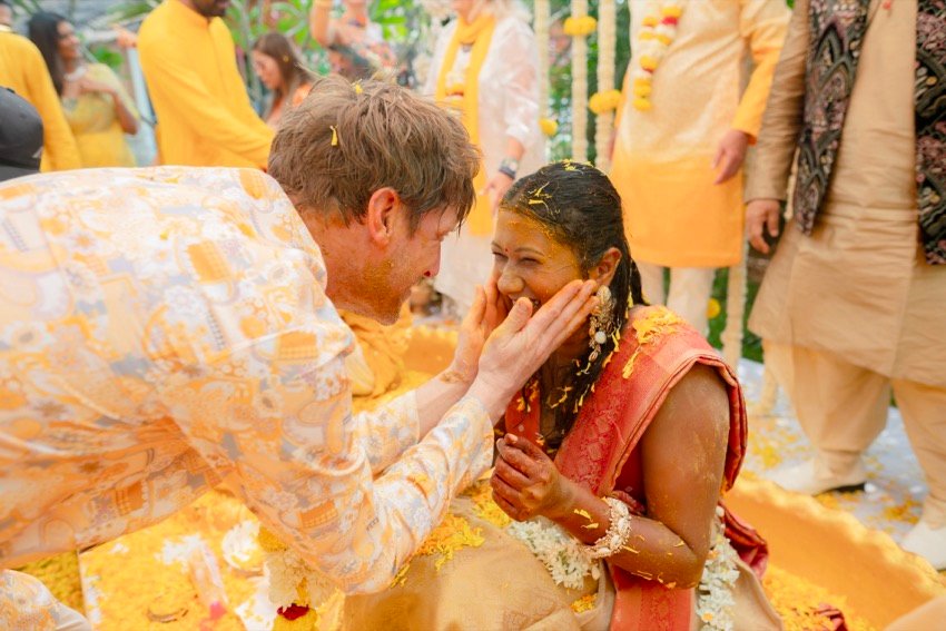 Himanshi and Christopher — the haldi ceremony