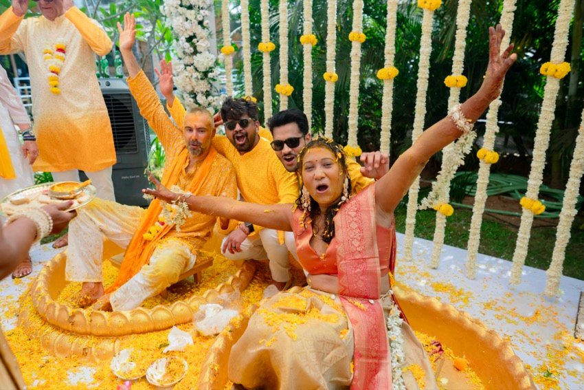 Himanshi and Christopher — the haldi ceremony