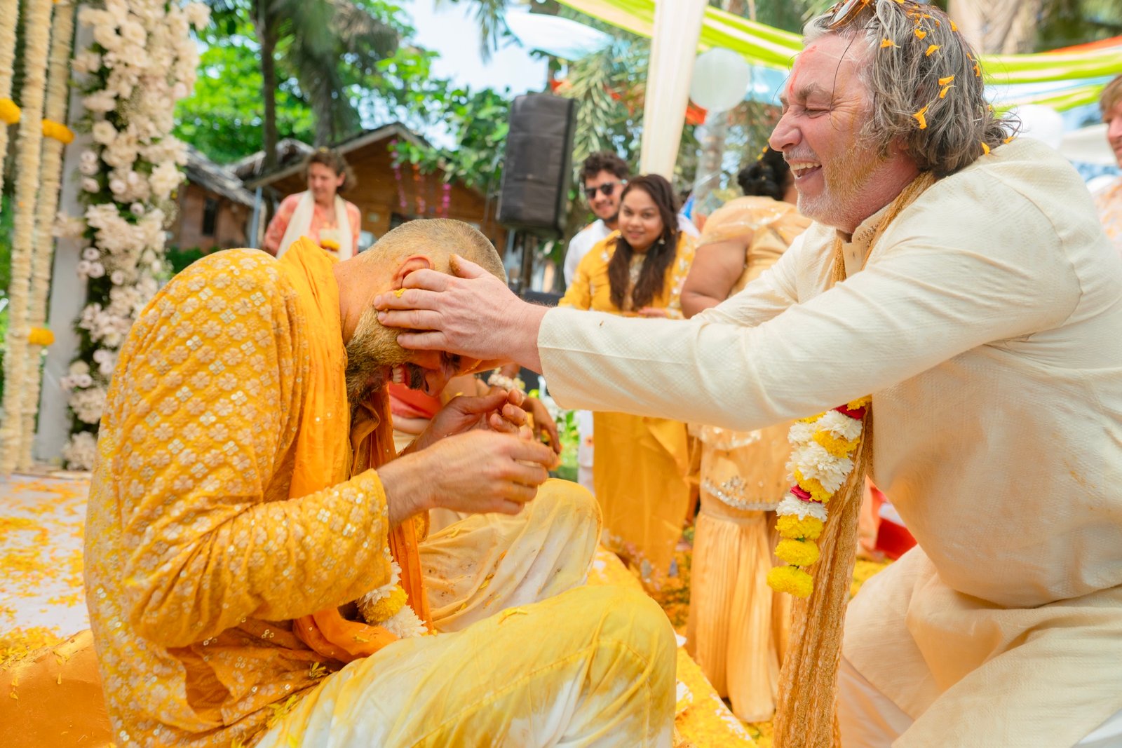 Himanshi and Christopher — the haldi ceremony