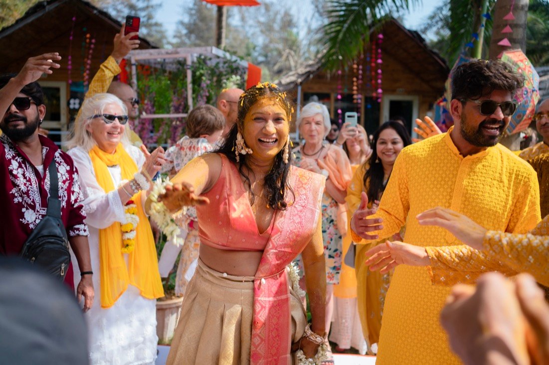 Himanshi and Christopher — the haldi ceremony