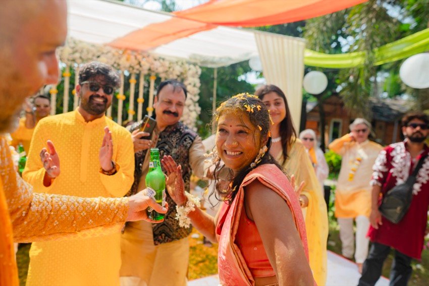 Himanshi and Christopher — the haldi ceremony