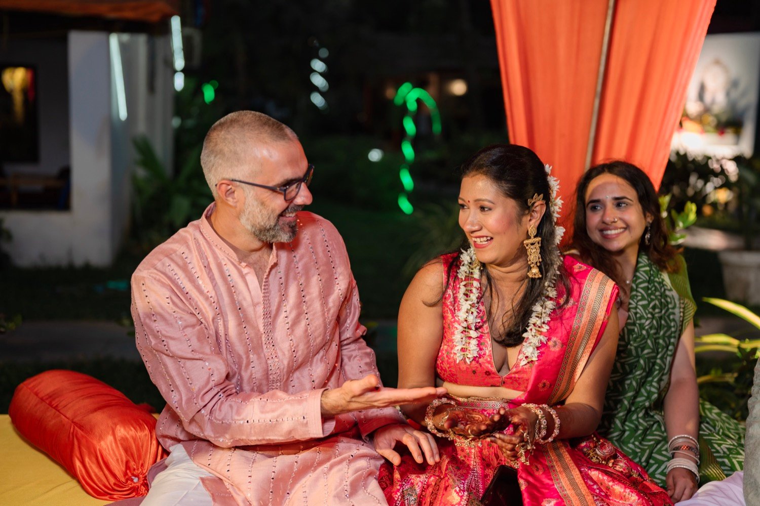 Himanshi and Christopher — the mehendi ceremony