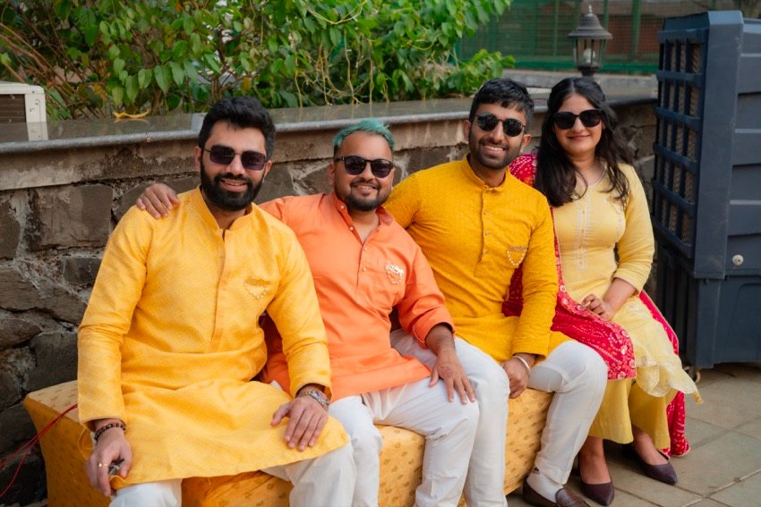 Shivani and Abhishek — the haldi ceremony