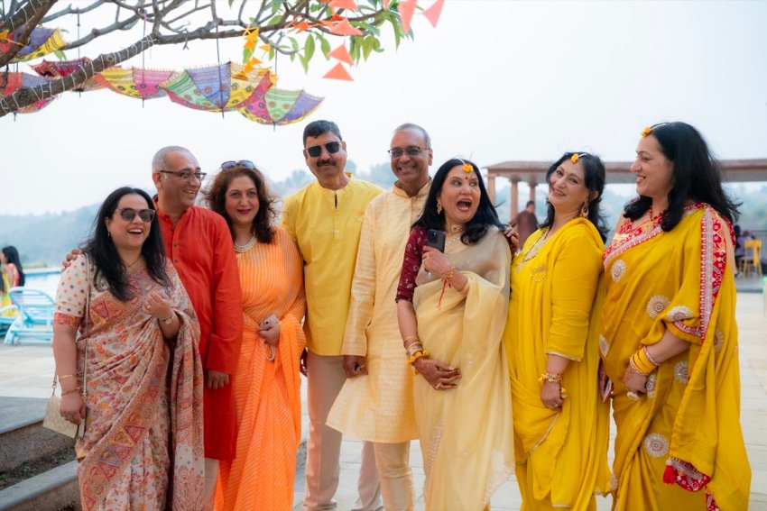 Shivani and Abhishek — the haldi ceremony