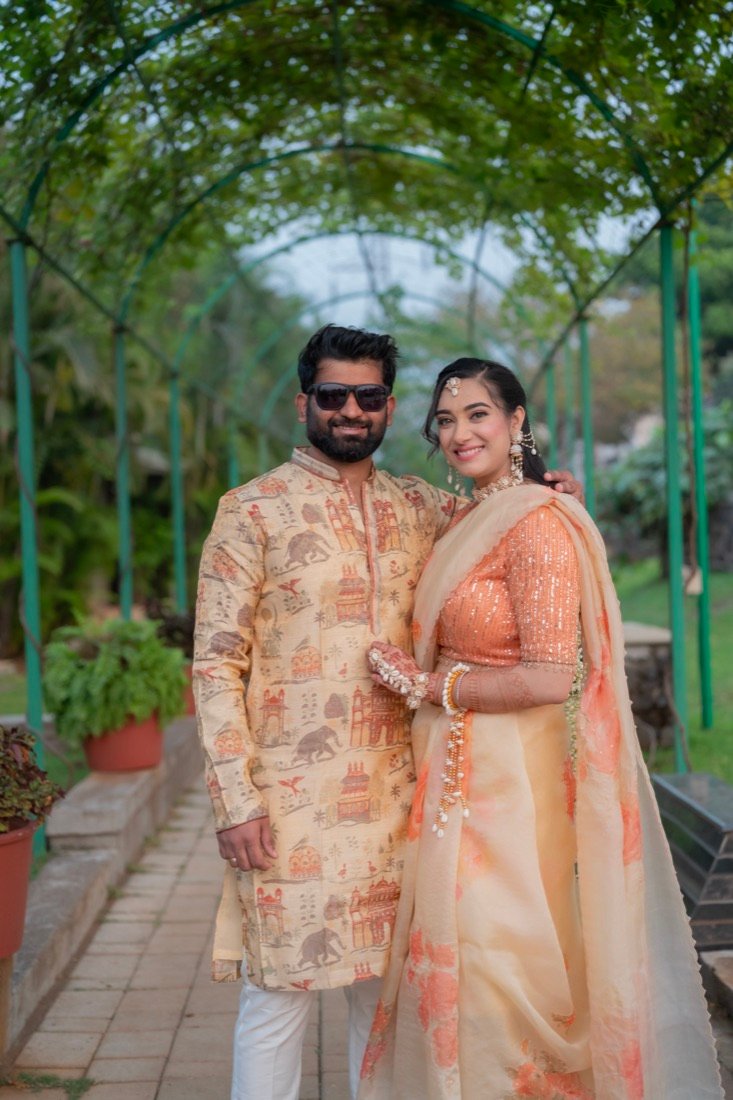 Shivani and Abhishek — the haldi ceremony