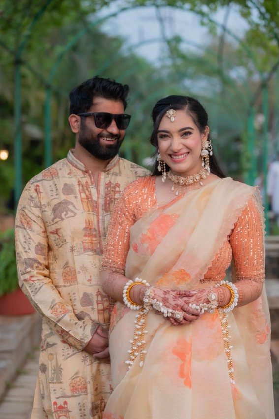 Shivani and Abhishek — the haldi ceremony