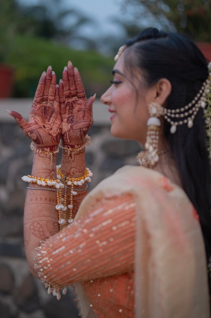 Shivani and Abhishek — the haldi ceremony