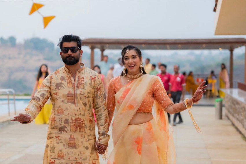 Shivani and Abhishek — the haldi ceremony