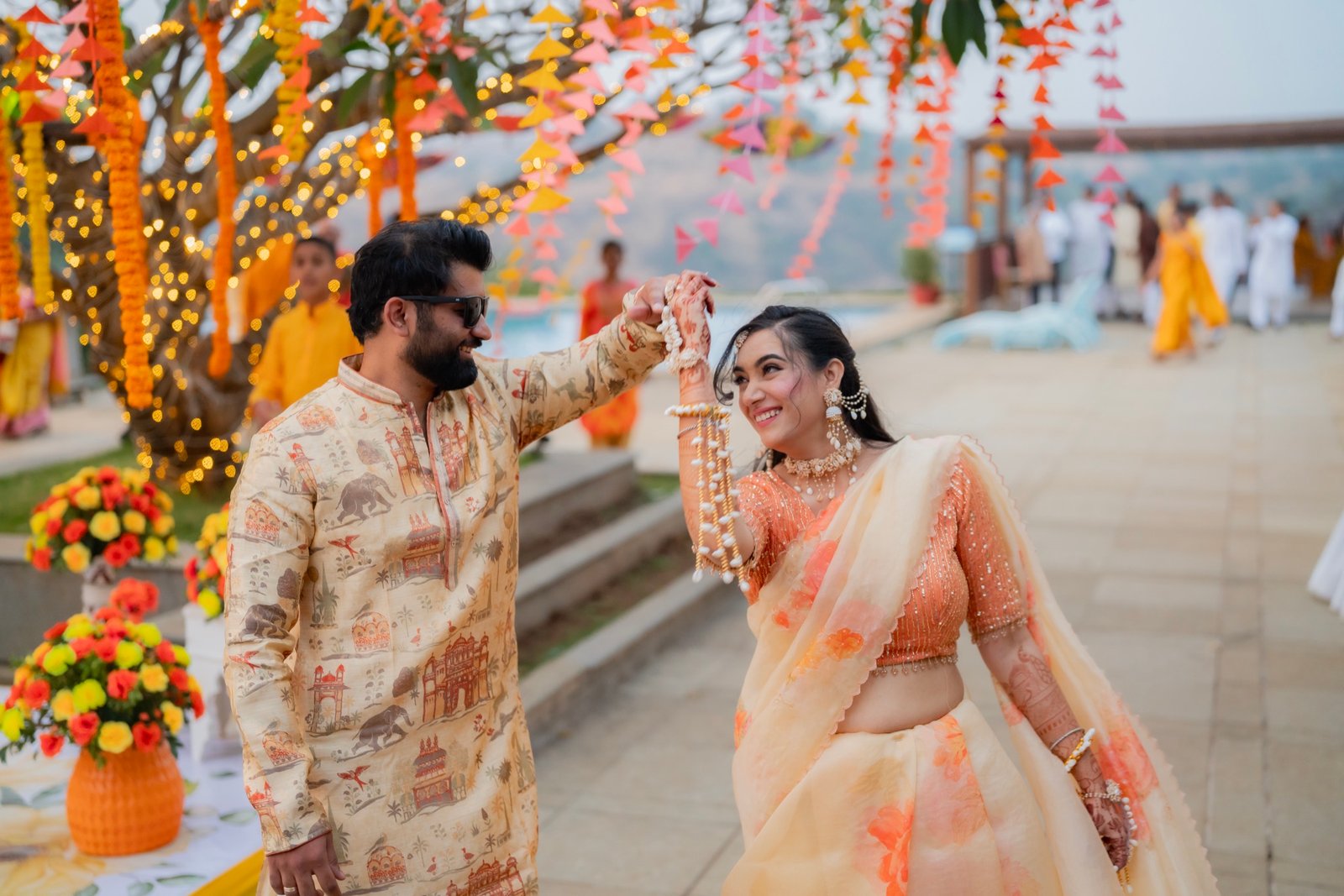 Shivani and Abhishek — the haldi ceremony