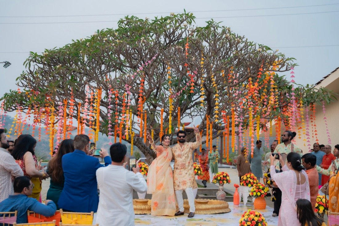Shivani and Abhishek — the haldi ceremony