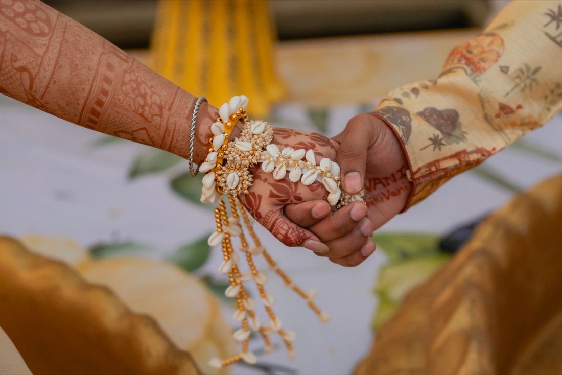 Shivani and Abhishek — the haldi ceremony