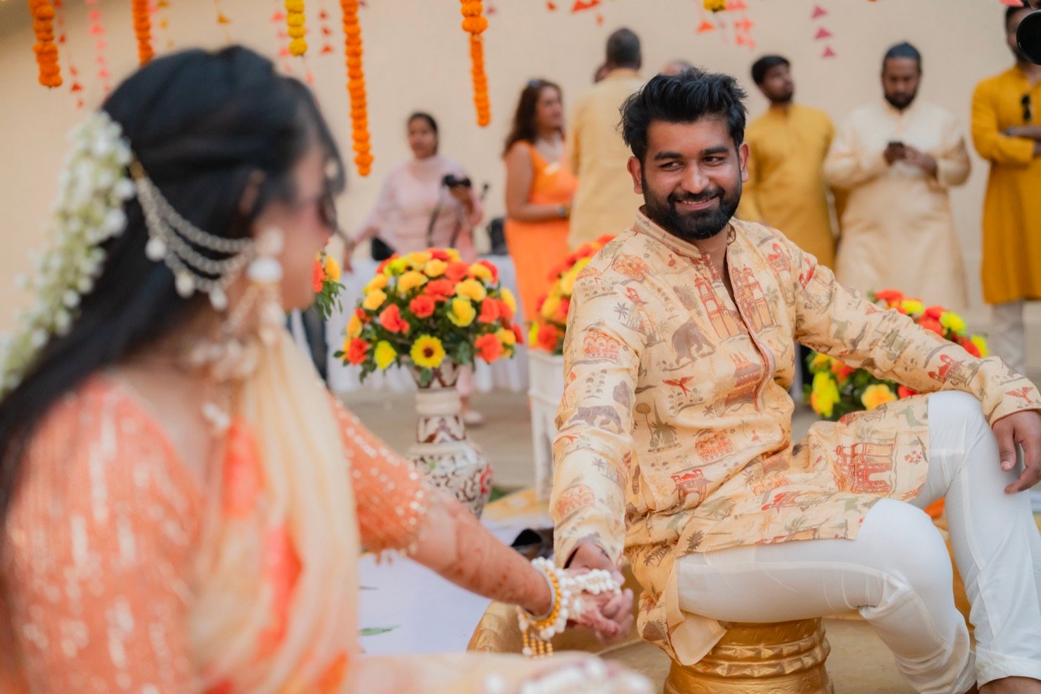 Shivani and Abhishek — the haldi ceremony
