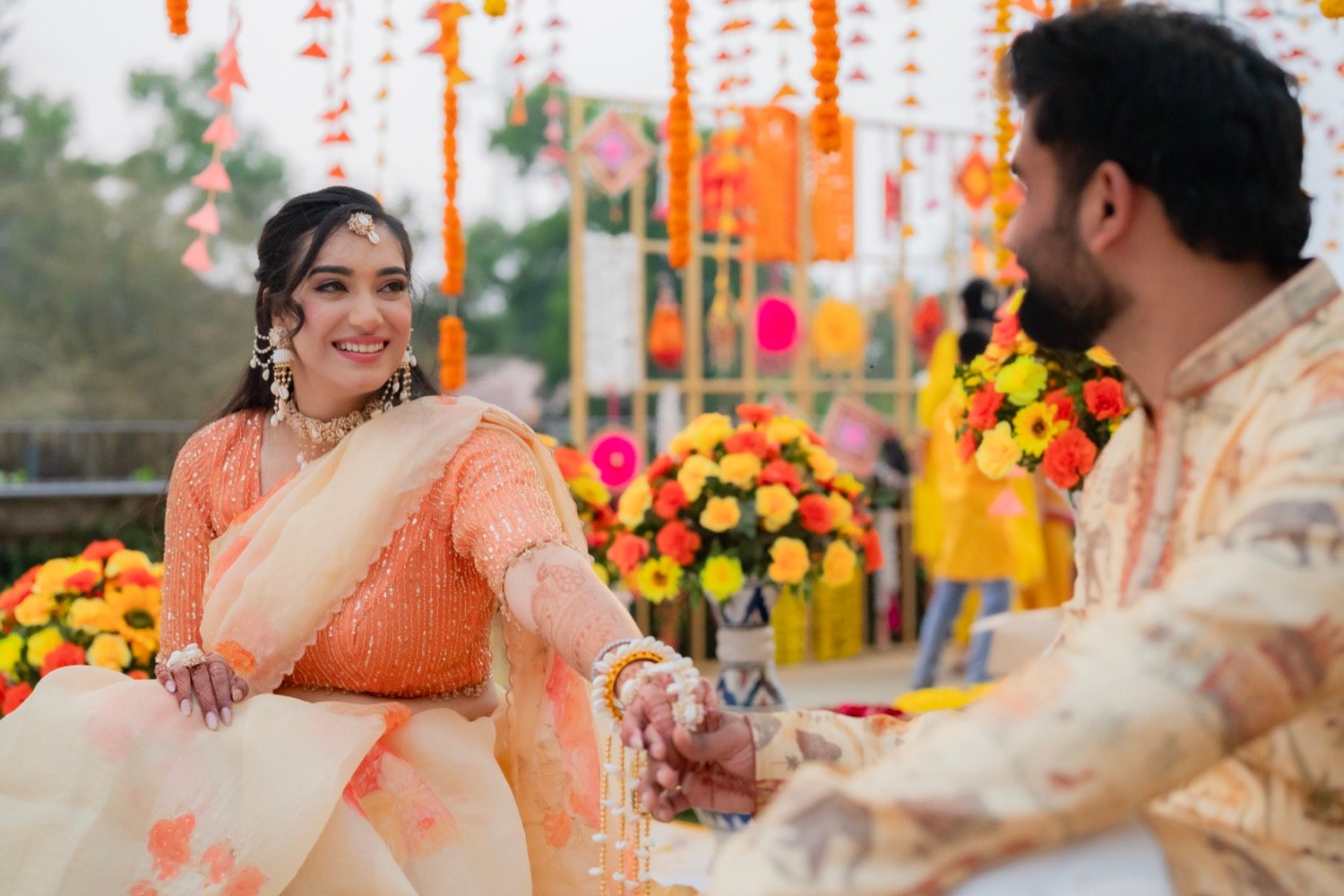 Shivani and Abhishek — the haldi ceremony