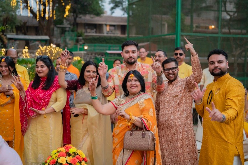 Shivani and Abhishek — the haldi ceremony
