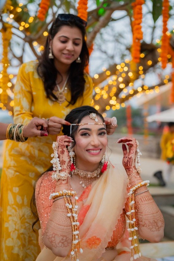 Shivani and Abhishek — the haldi ceremony