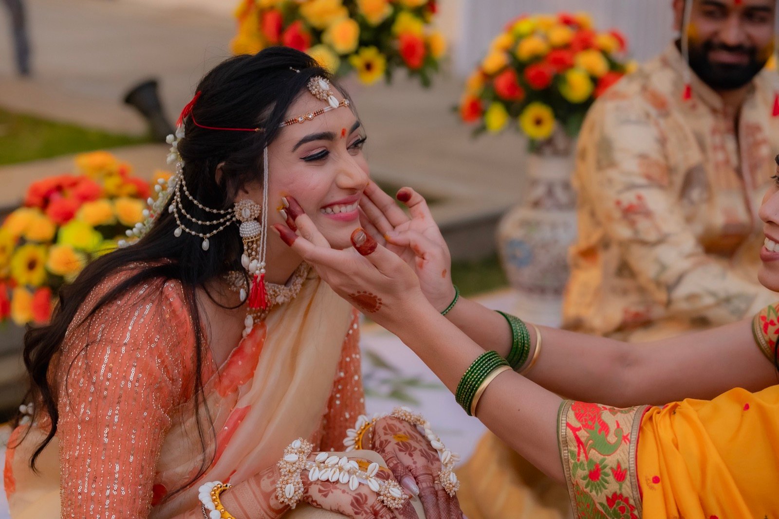 Shivani and Abhishek — the haldi ceremony