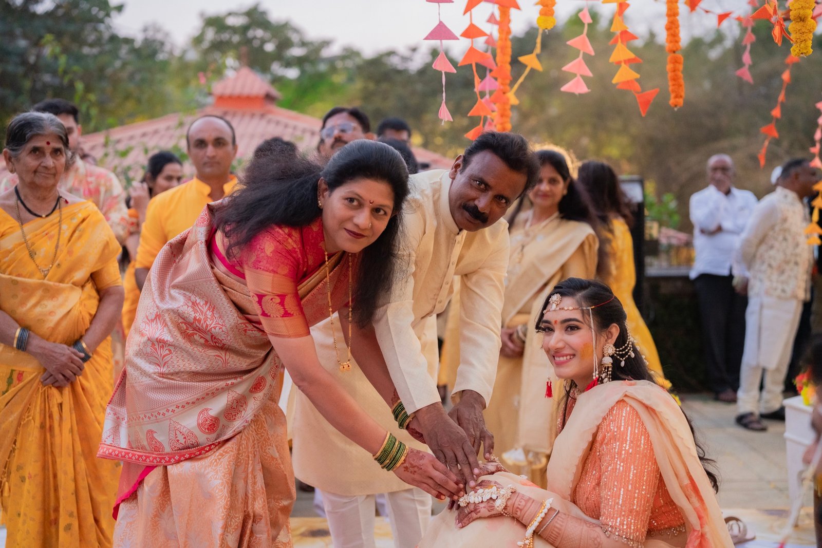 Shivani and Abhishek — the haldi ceremony