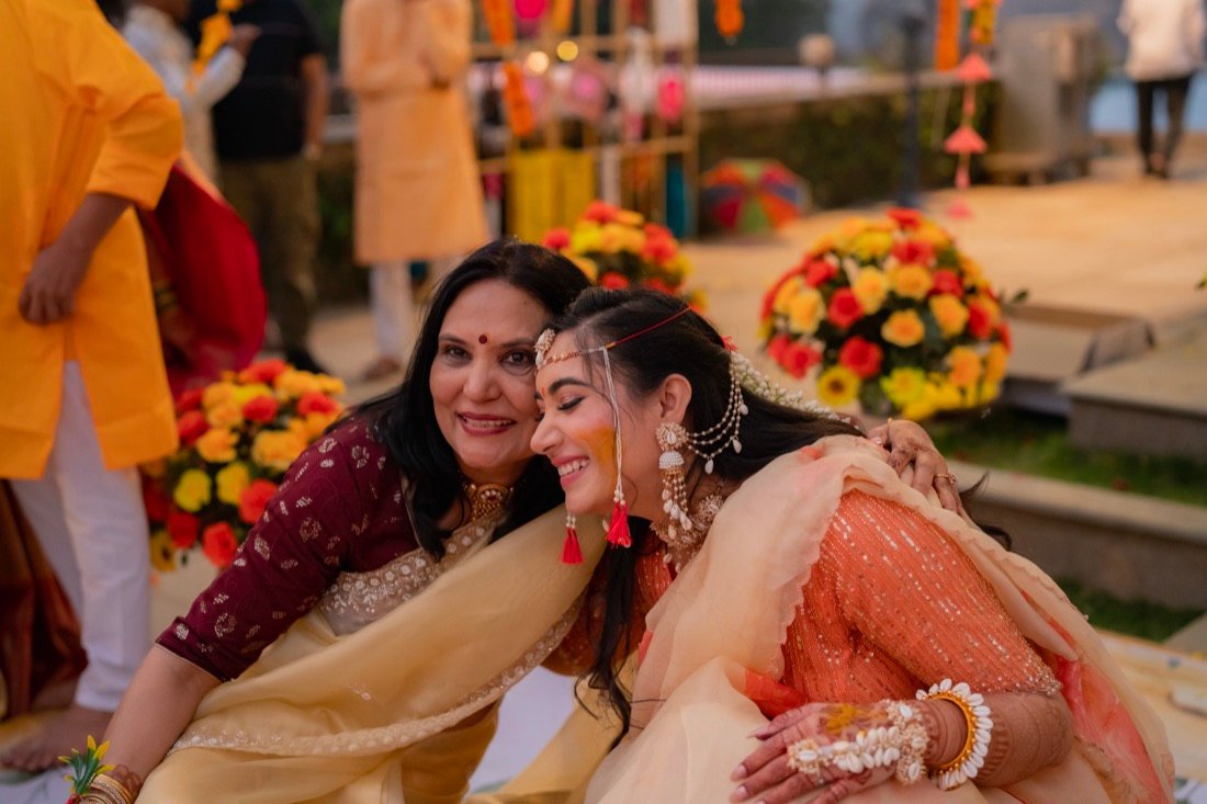 Shivani and Abhishek — the haldi ceremony