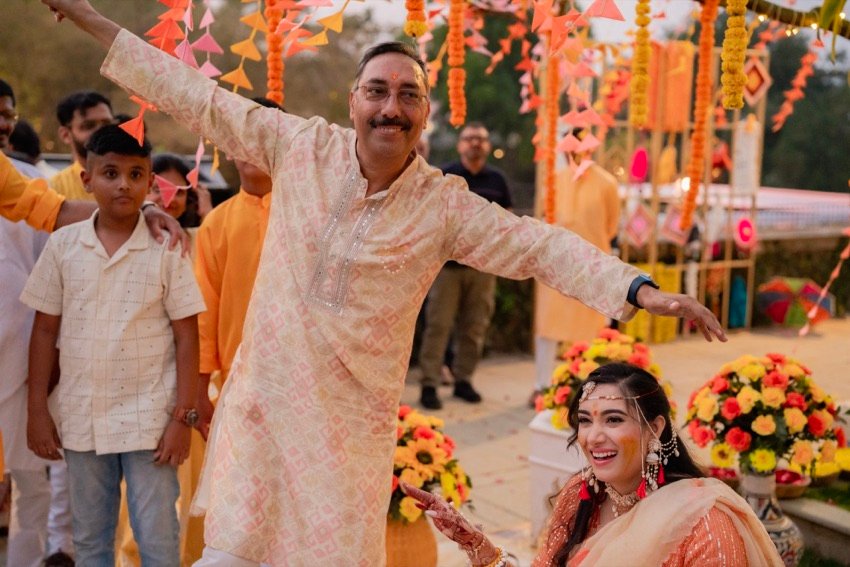 Shivani and Abhishek — the haldi ceremony