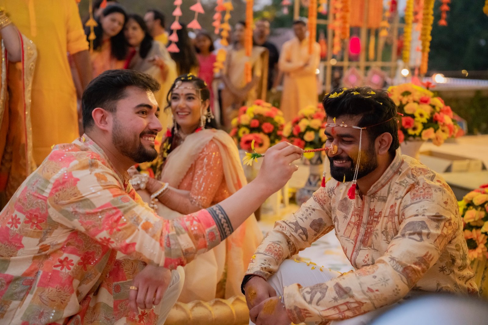 Shivani and Abhishek — the haldi ceremony