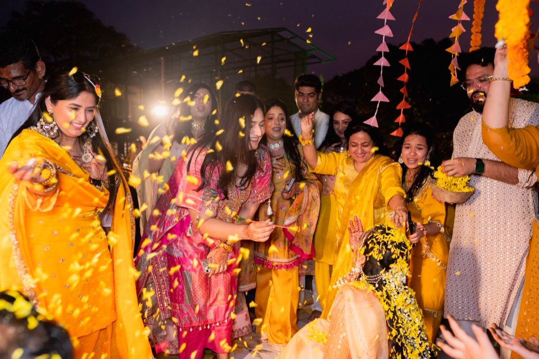 Shivani and Abhishek — the haldi ceremony