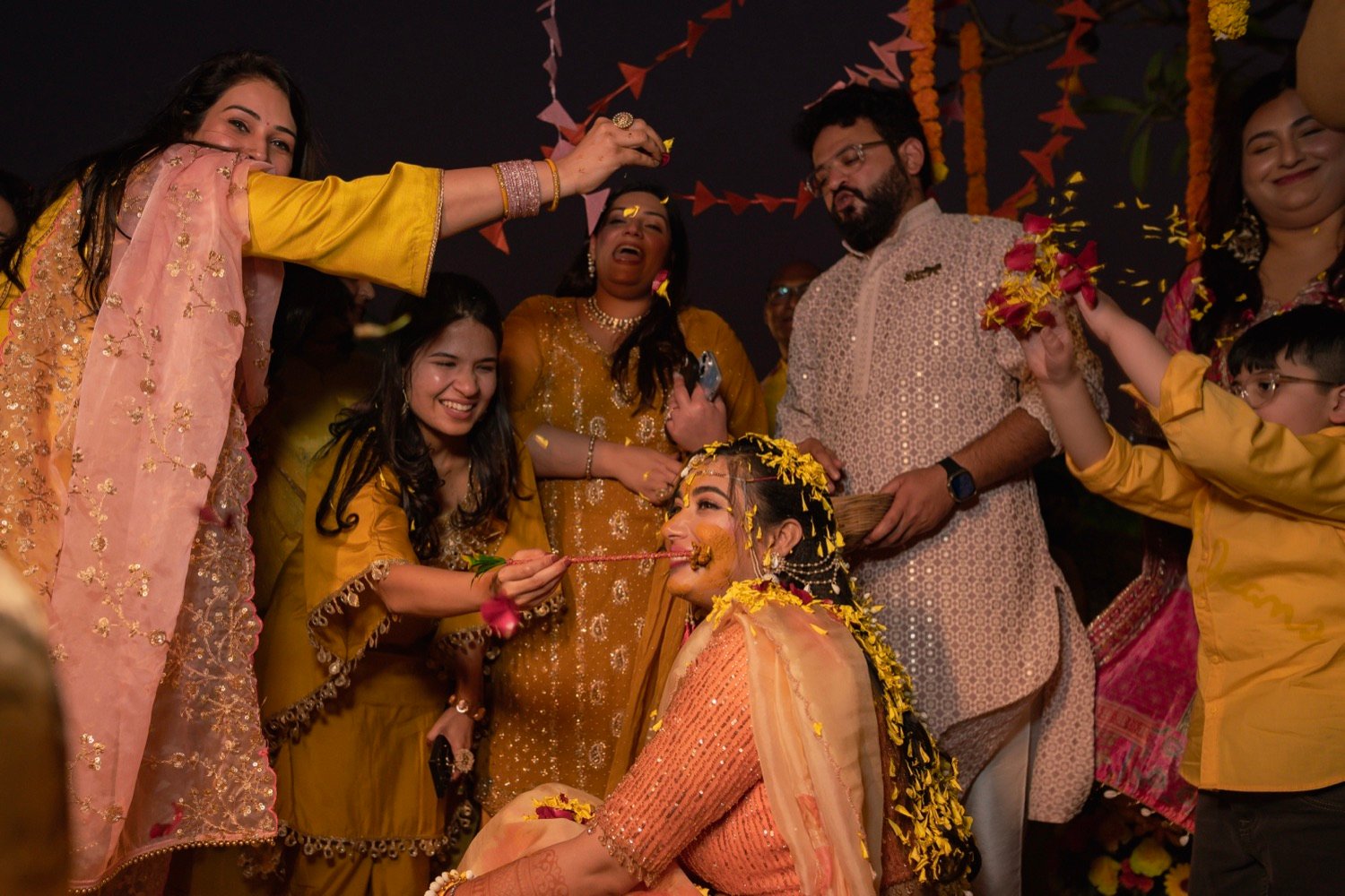 Shivani and Abhishek — the haldi ceremony