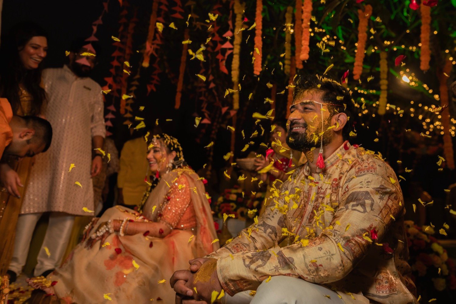 Shivani and Abhishek — the haldi ceremony