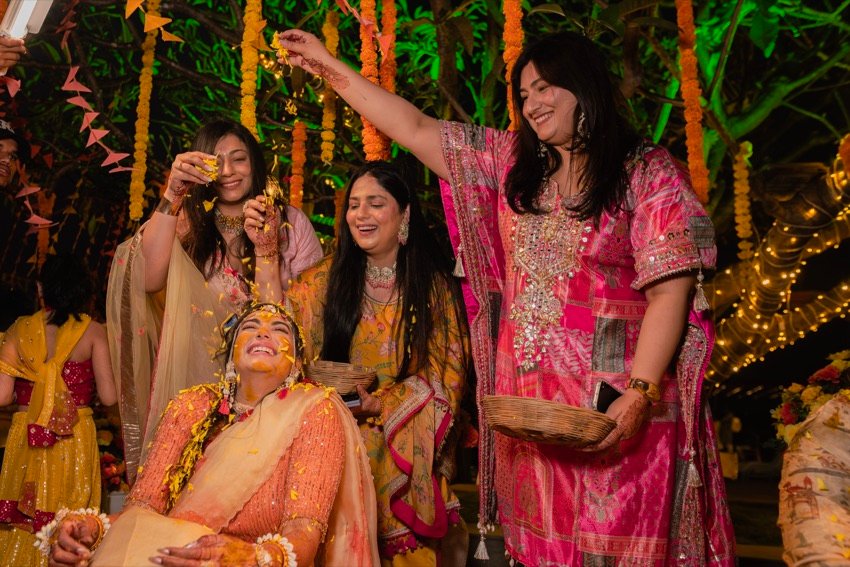 Shivani and Abhishek — the haldi ceremony