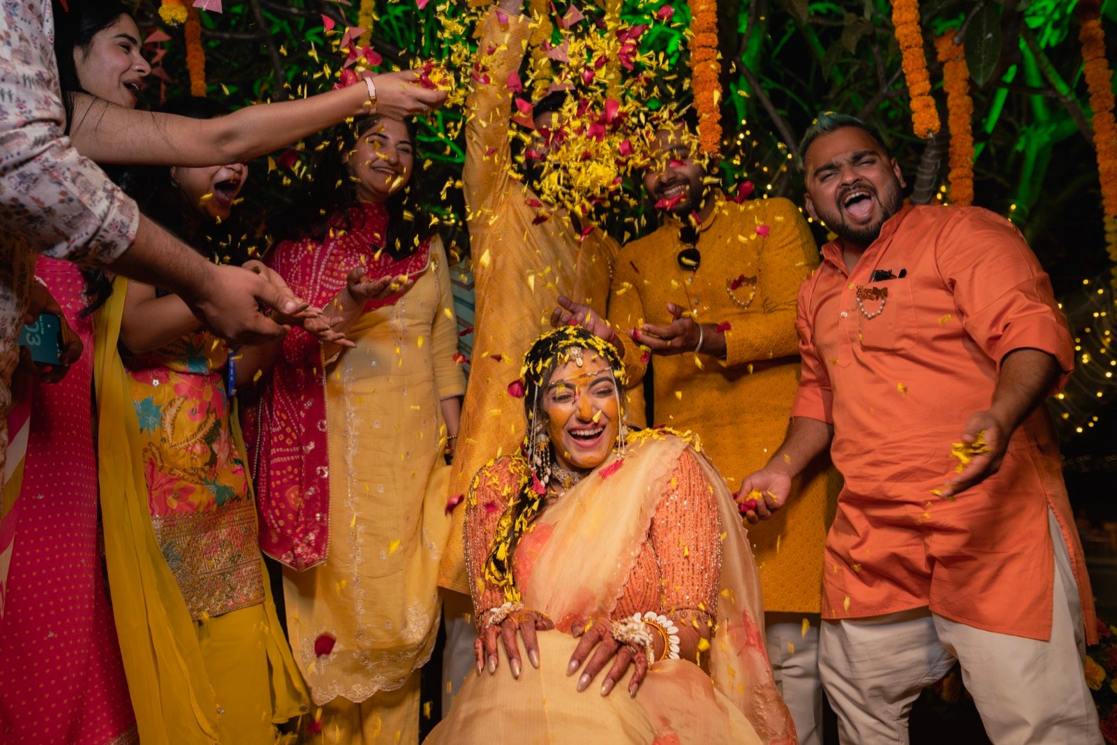 Shivani and Abhishek — the haldi ceremony