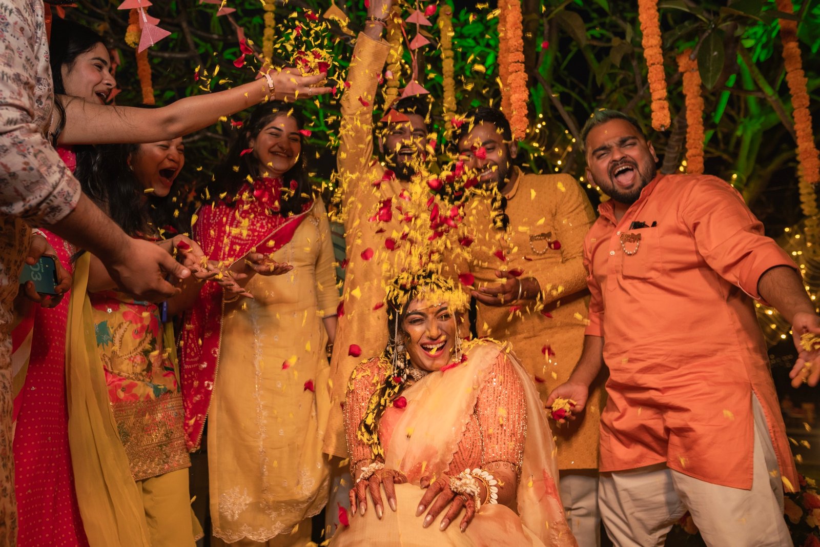 Shivani and Abhishek — the haldi ceremony