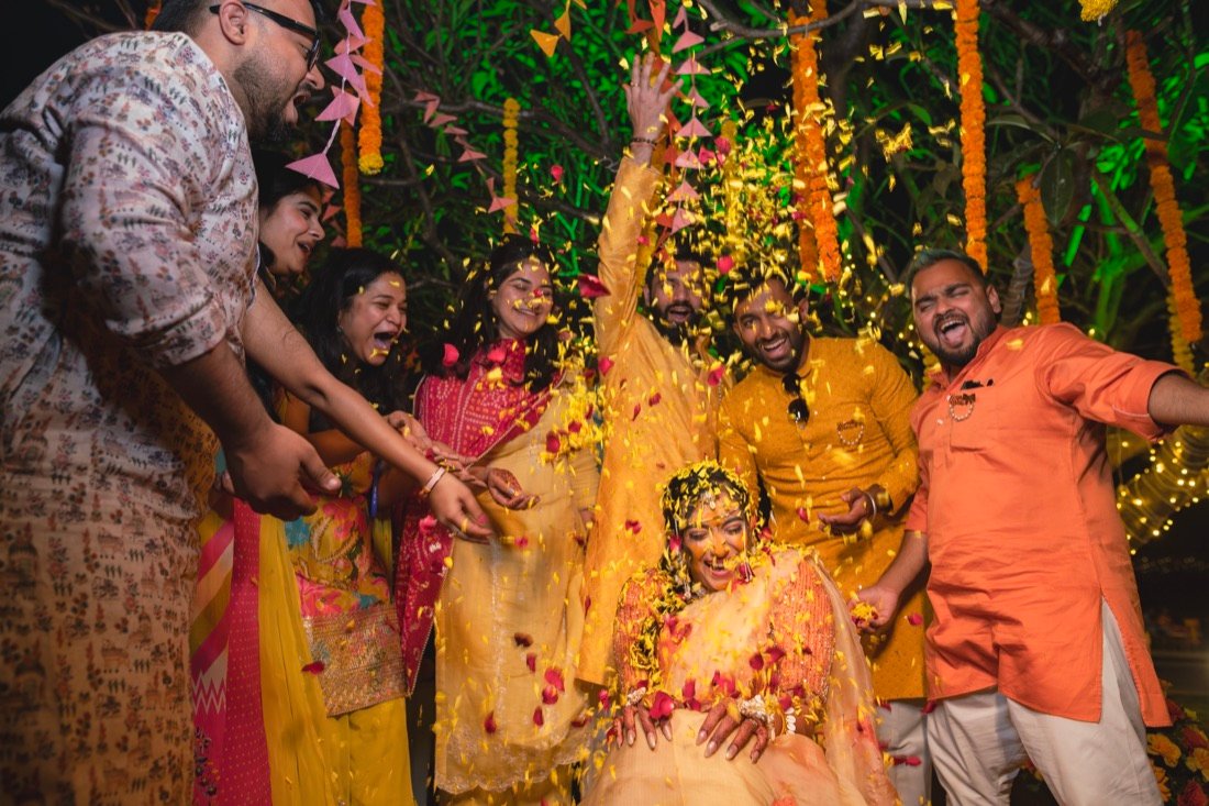 Shivani and Abhishek — the haldi ceremony