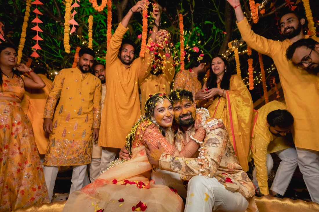 Shivani and Abhishek — the haldi ceremony