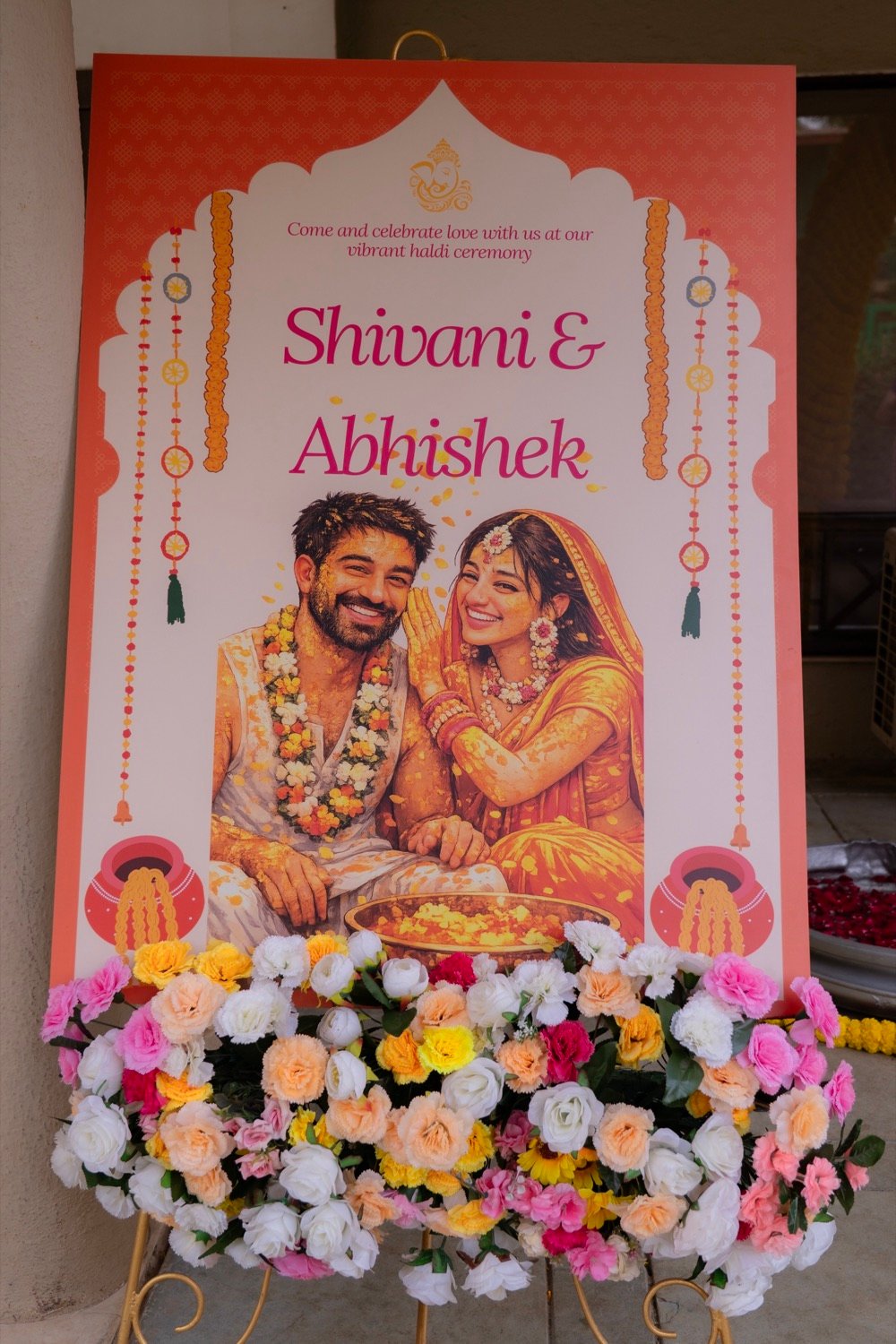 Shivani and Abhishek — the haldi ceremony