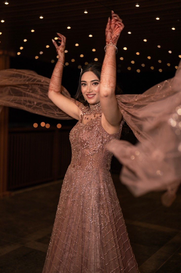 Shivani and Abhishek — the sangeet